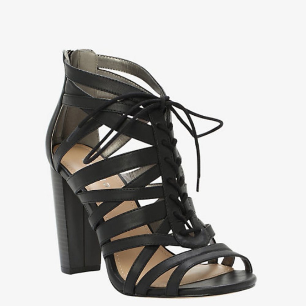 Torrid Lace Cage Sandal Heels